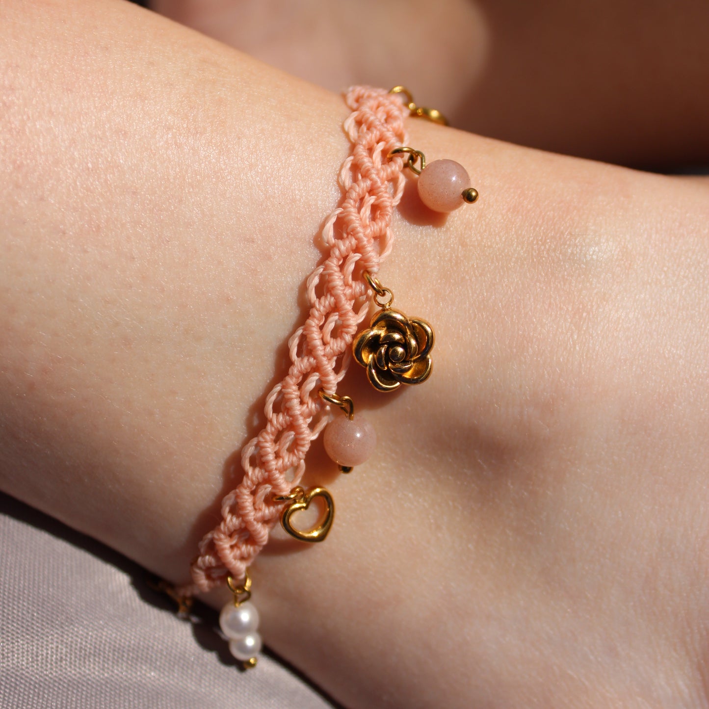 Bracelet de cheville "Rose Eternelle"